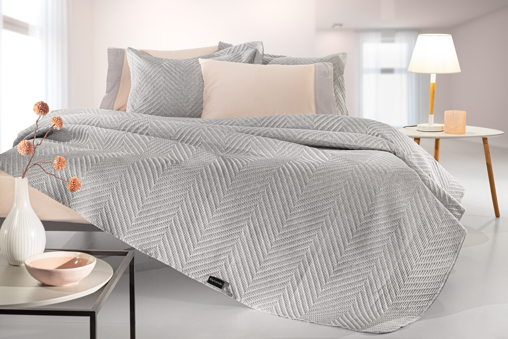 Κουβερλί Μονό Guy Laroche (Σετ) Hamptons 180x240 Grey