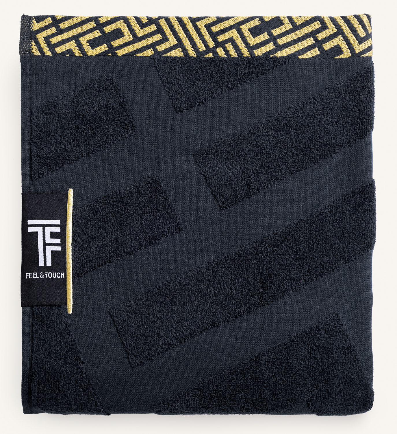 Πετσέτα Θαλάσσης Fresh Feel & Touch Black (90X180)
