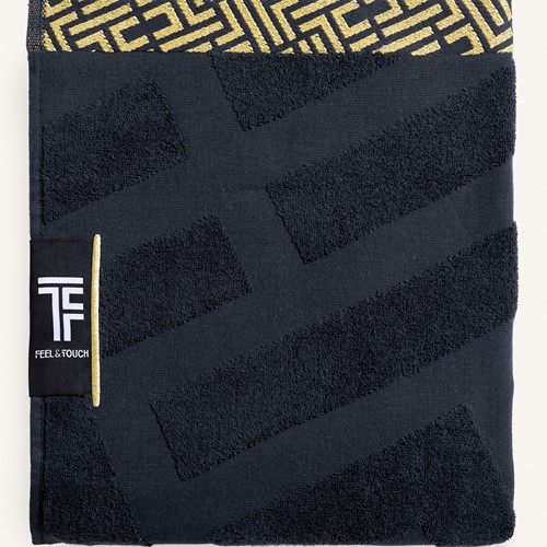 Πετσέτα Θαλάσσης Fresh Feel & Touch Black (90X180)