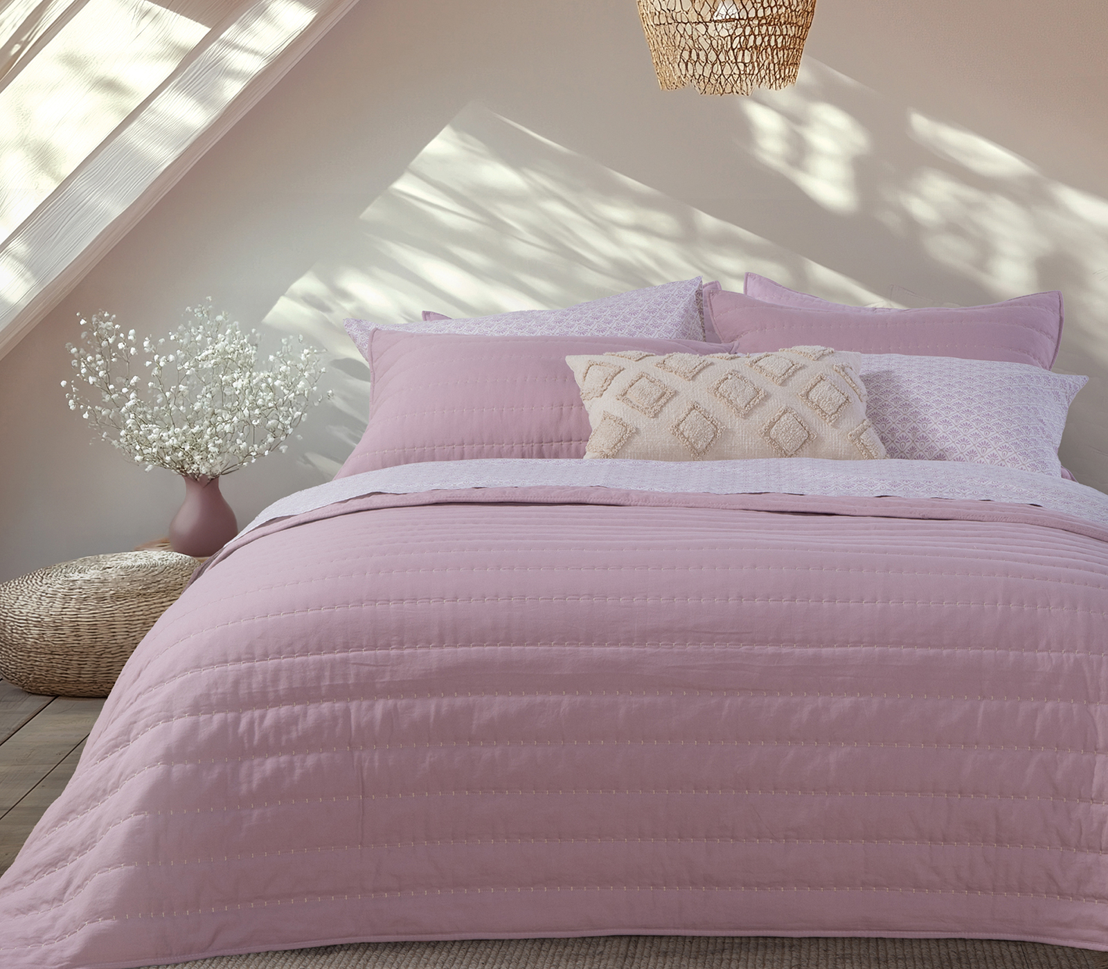 Κουβερλί Υπέρδιπλο Nef-Nef Homeware Colorfull 230x240 Lilac