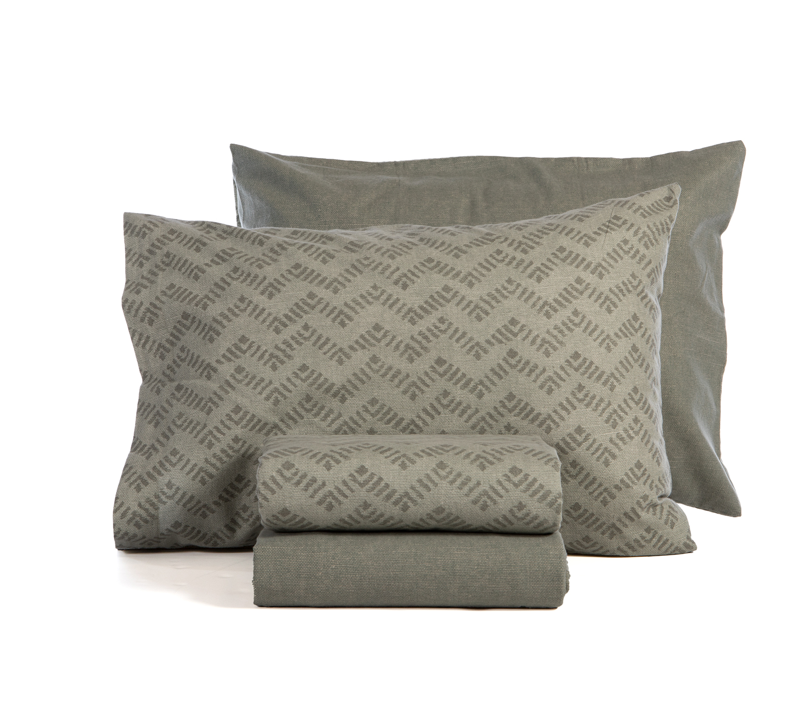 Σεντόνια Φανελένια Υπέρδιπλα Nef-Nef Homeware (Σετ)  Με Λάστιχο Otrando 240x260 Green