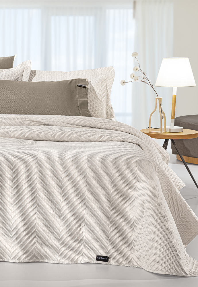 Κουβερλί King Size Guy Laroche (Σετ) Hamptons 250X240 Natural