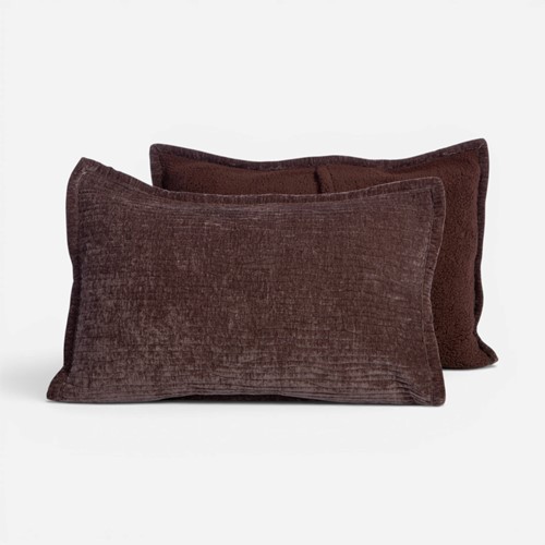 Μαξιλαροθήκη Elements - Brave Nef-Nef Homeware Σετ 2 τμχ 52x72 Coffee