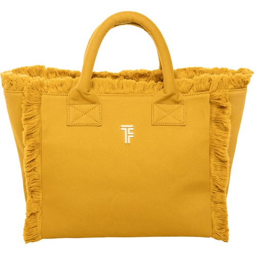 Τσάντα Χειρός Θαλάσσης Feel & Touch Caribbean Mustard 26x24x16cm