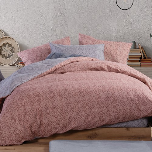 Παπλωματοθήκη Μονή Nef-Nef Homeware Clover 160x230 Terra