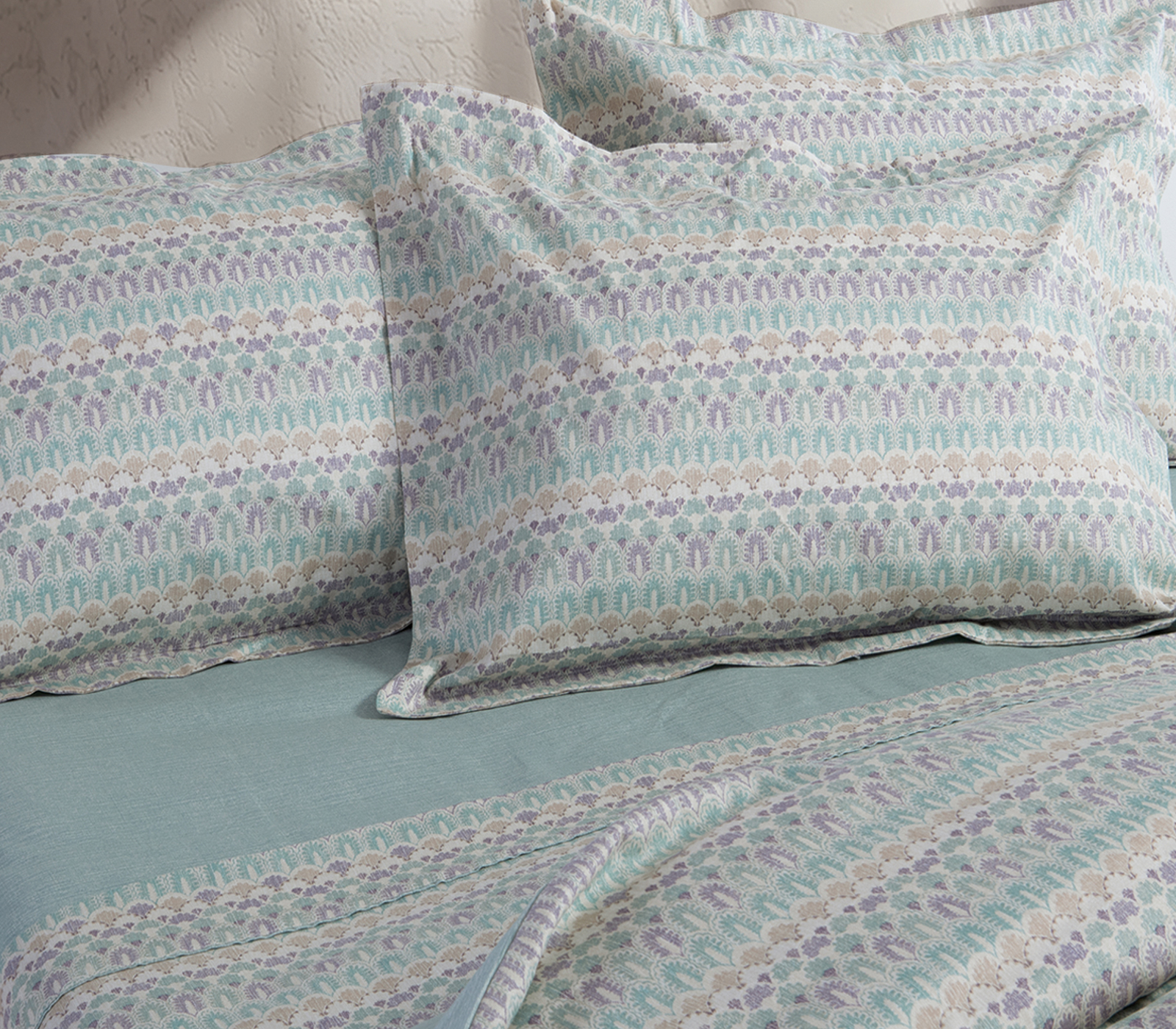 Σεντόνια King Size Βαμβακοσατέν Nef-Nef Homeware (Σετ) Moisair 270X280 Aqua