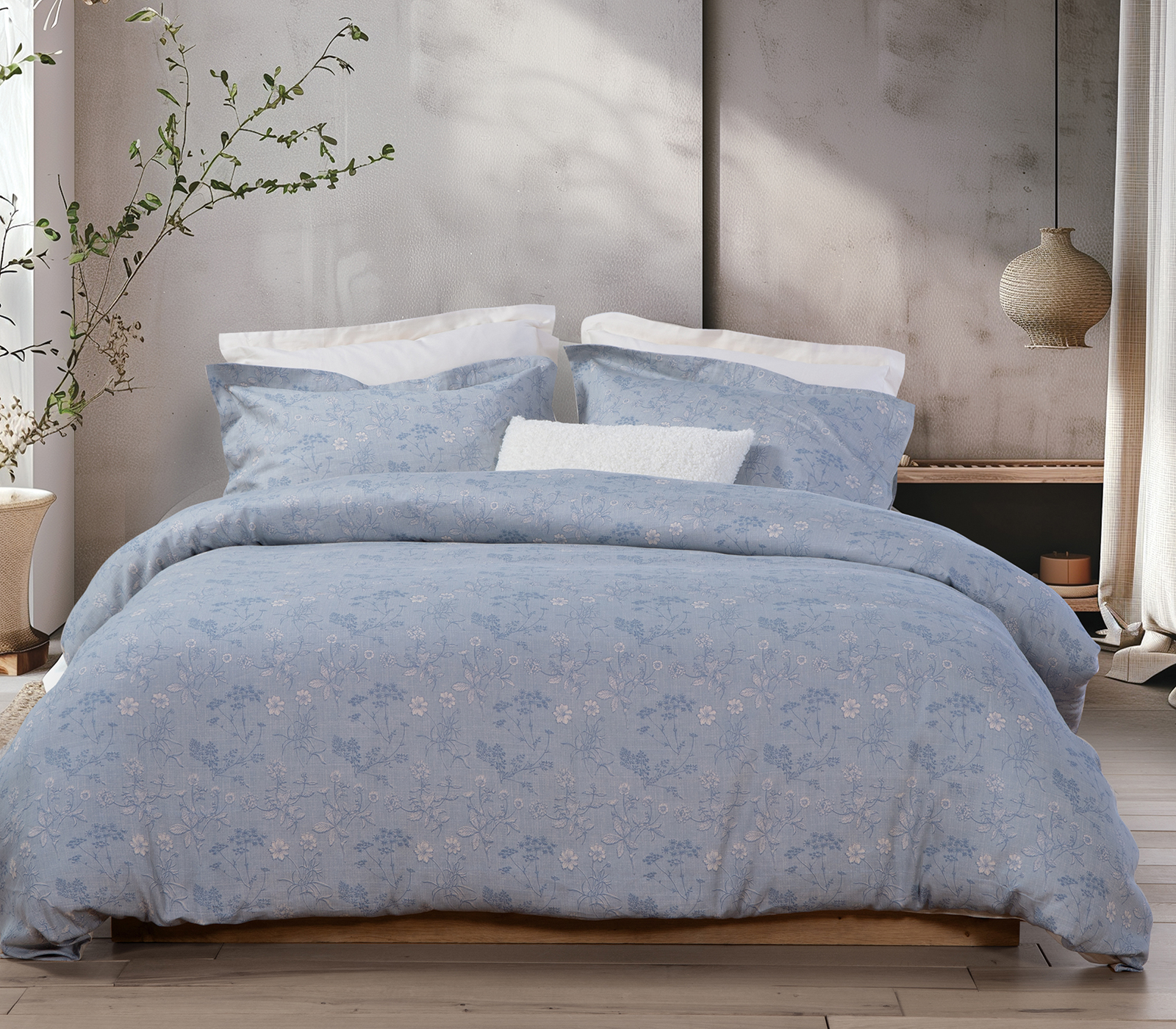 Σεντόνια Υπερδιπλα Nef-Nef Homeware (Σετ) Vista 240X270 L.Blue