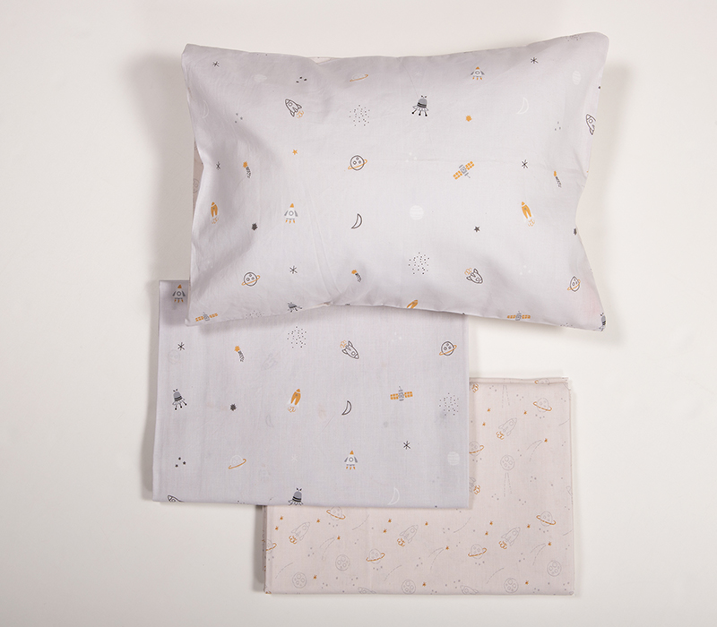 Βρεφικά Σεντόνια Nef-Nef Homeware (Σετ) My Universe Grey
