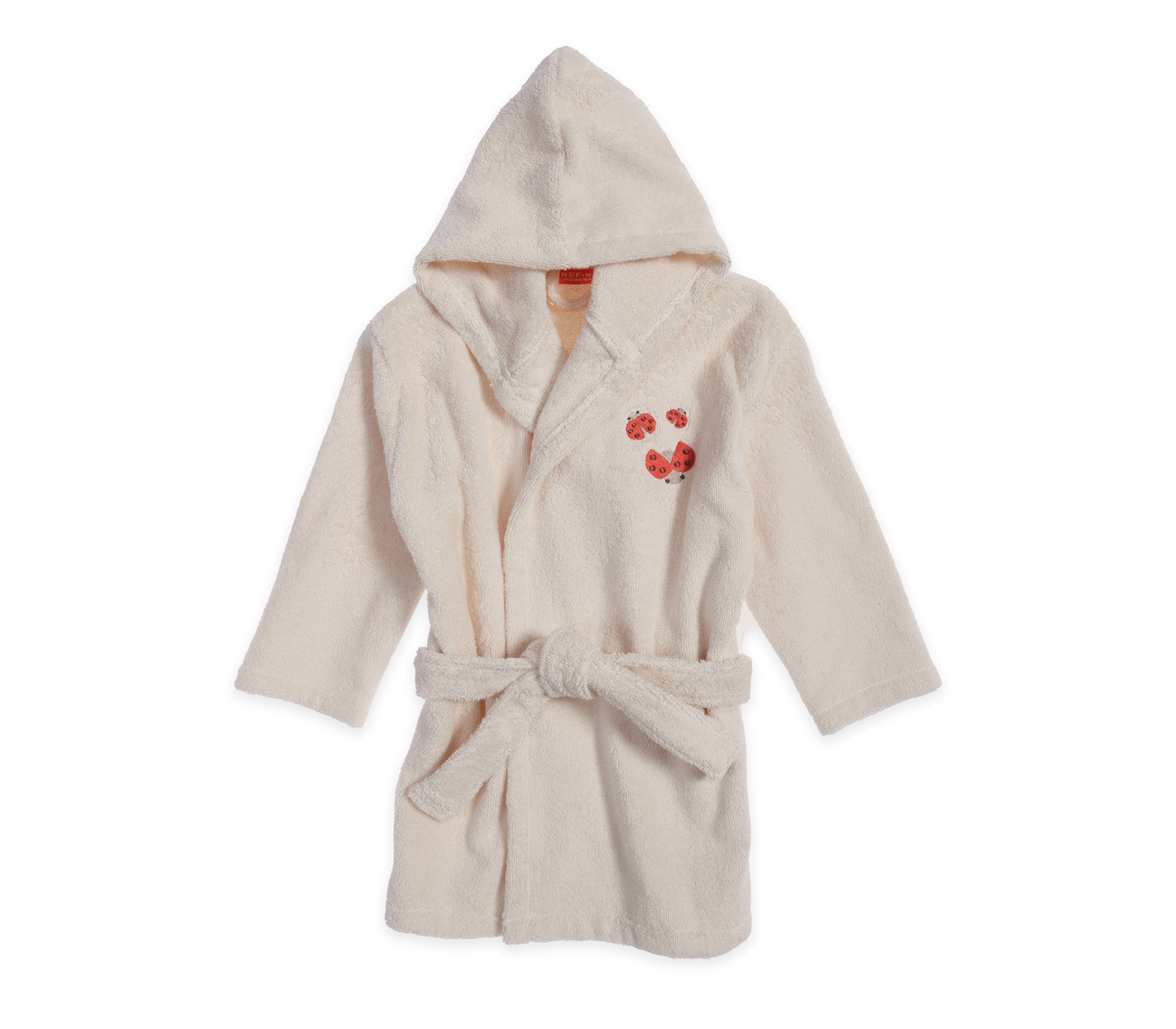 Βρεφικό Μπουρνούζι Nef-Nef Homeware Lady Bug 02 Ecru
