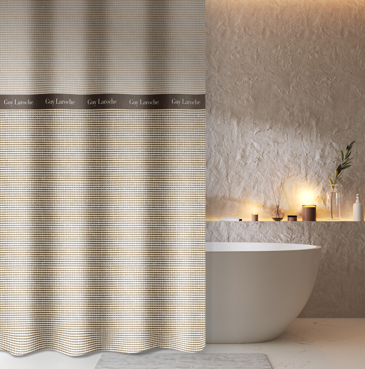  Κουρτίνα Μπάνιου Guy Laroche Atelier Natural 180X185