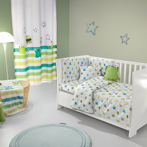 Βρεφικά Σεντόνια Saint Clair (Σετ) Monsters Lime