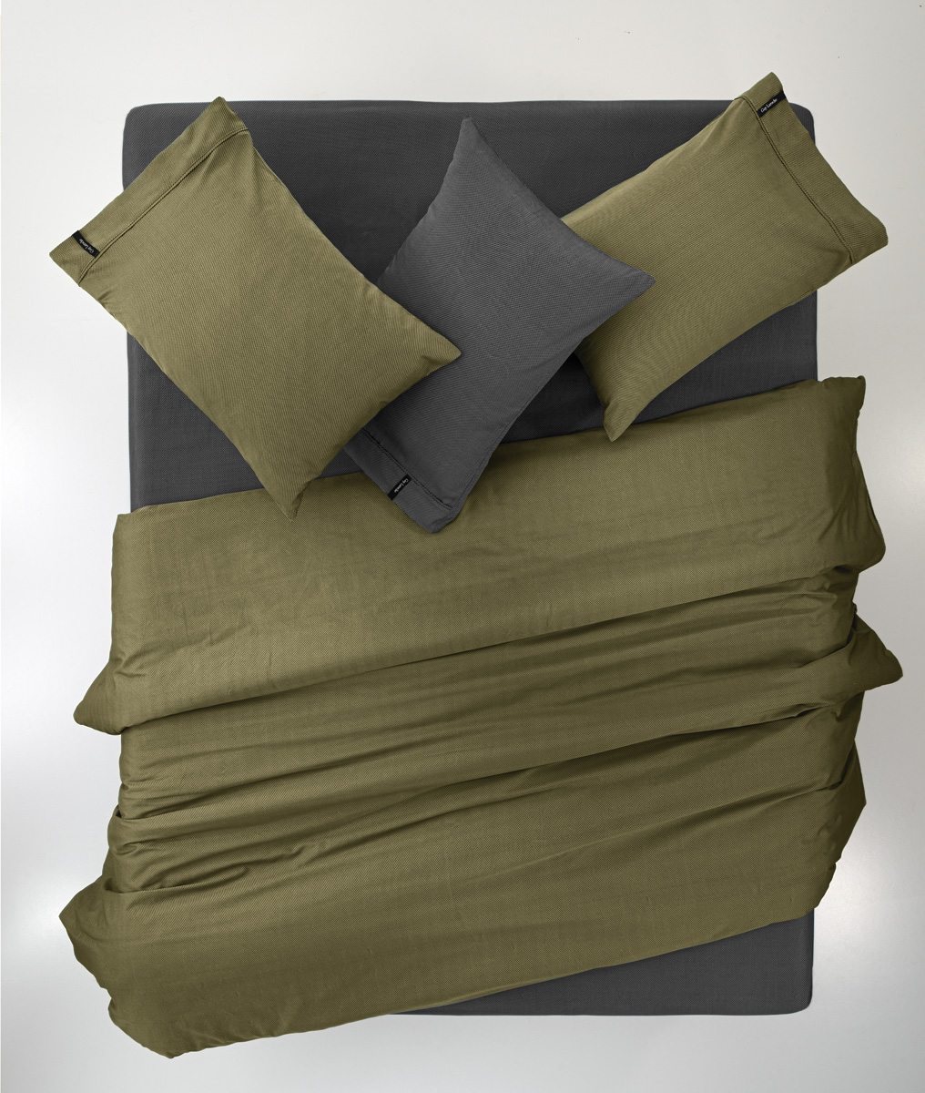 Σεντόνι Υπέρδιπλο Μεμονωμένα Guy Laroche με λάστιχο Minimal Khaki 160X200+35