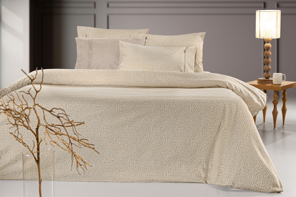 Σεντόνια Υπέρδιπλα Guy Laroche (Σετ) Φανέλα Mira Mocca 270X265