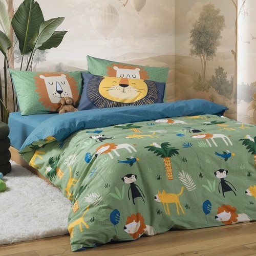 Παιδικά Σεντόνια Nef-Nef Homeware Μονά με Λάστιχο Jungle Mania 170x260