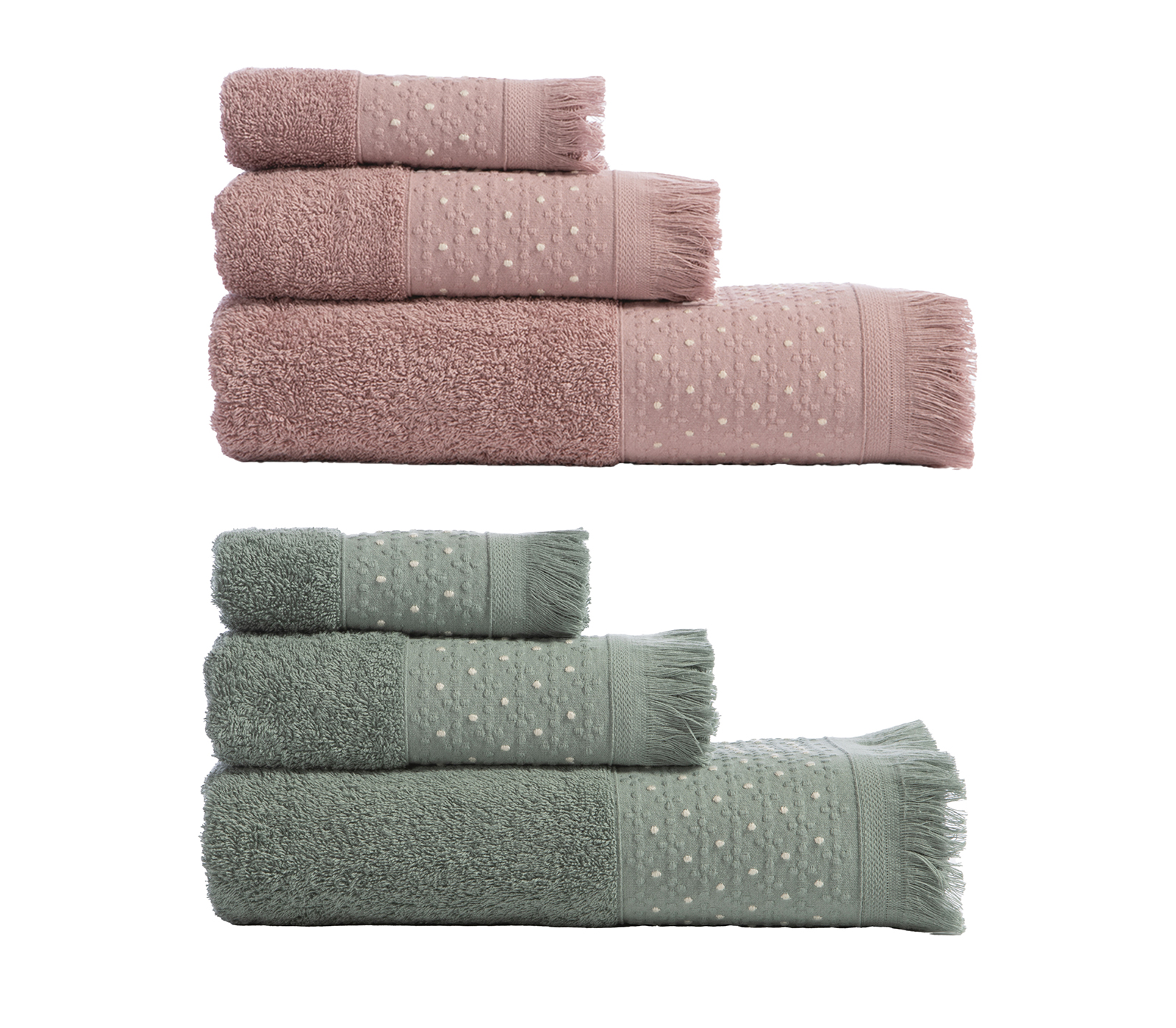 Σετ Πετσέτες Nef-Nef Homeware Zasmen 3τμχ Mauve