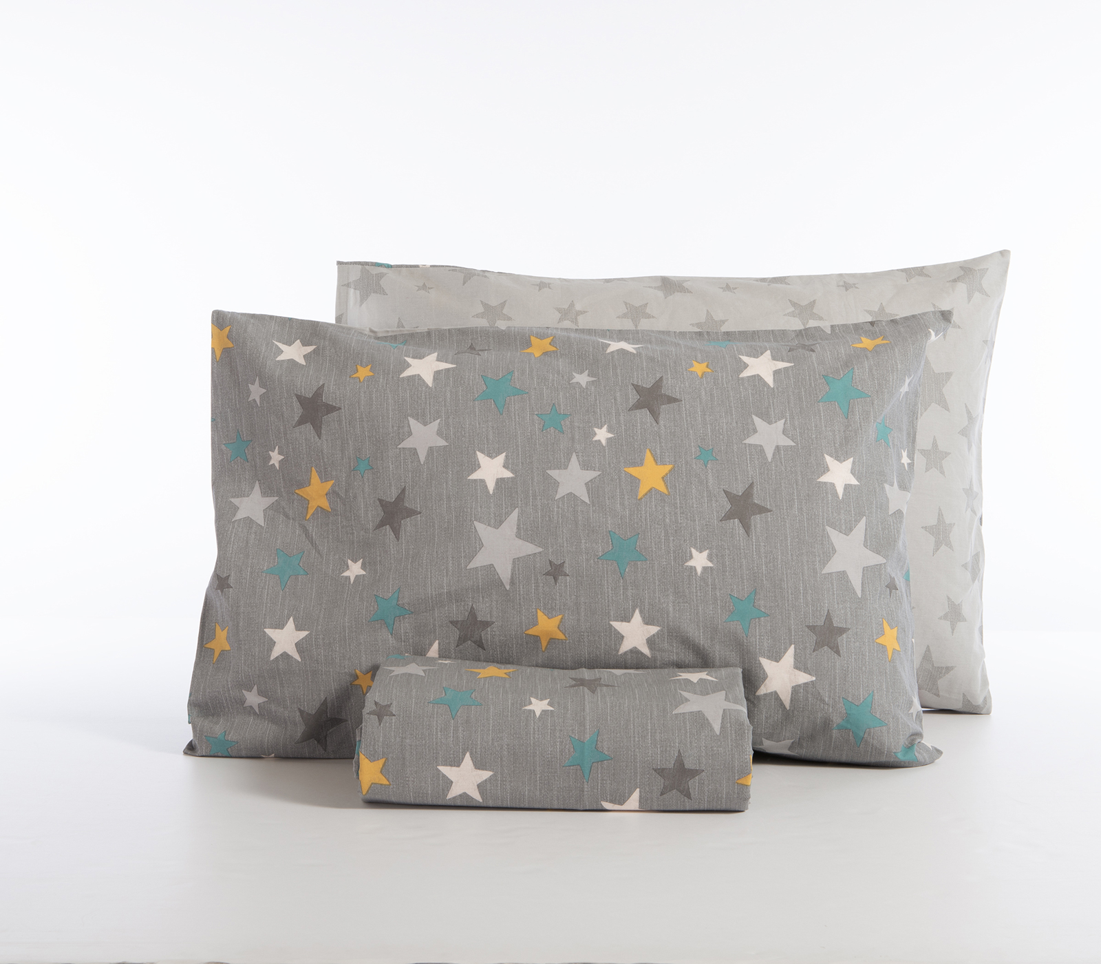 Παιδική Παπλωματοθήκη Nef-Nef Homeware (Σετ) Stars Above 160Χ240 Grey