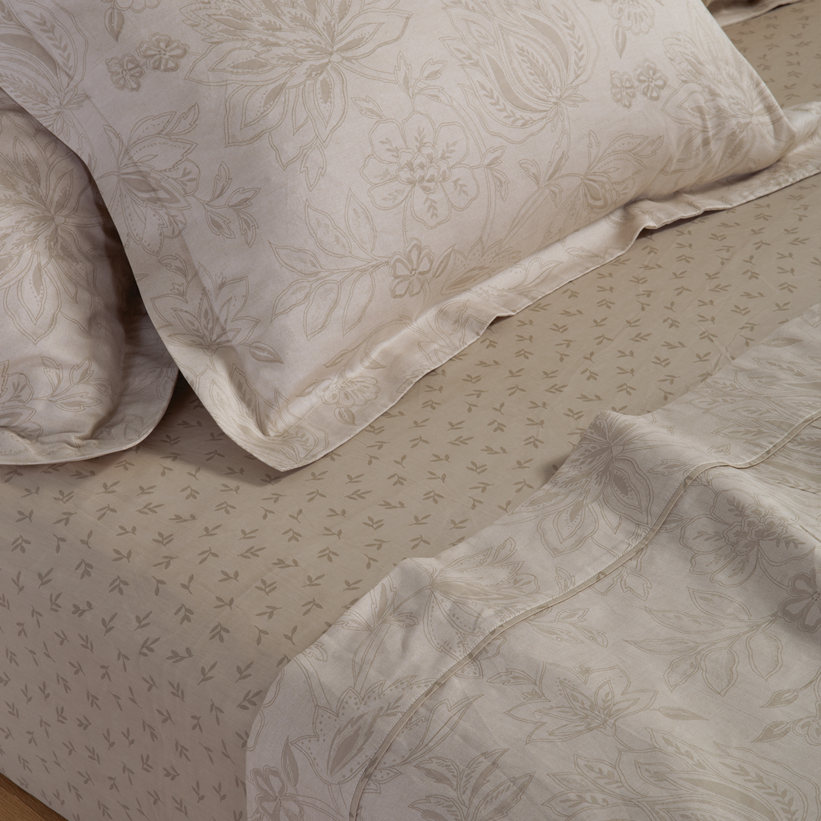 King Size Σεντόνια Nef-Nef Homeware Βαμβακοσατέν Elinda 270X280 Εcru