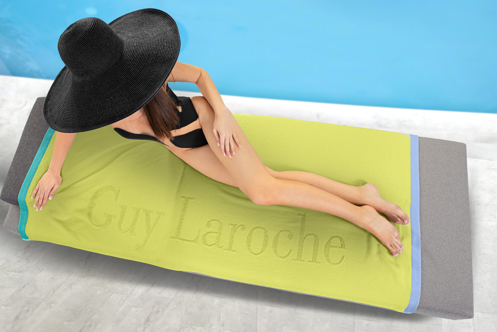Πετσέτα Θαλάσσης Guy Laroche Double Lime 90x180 