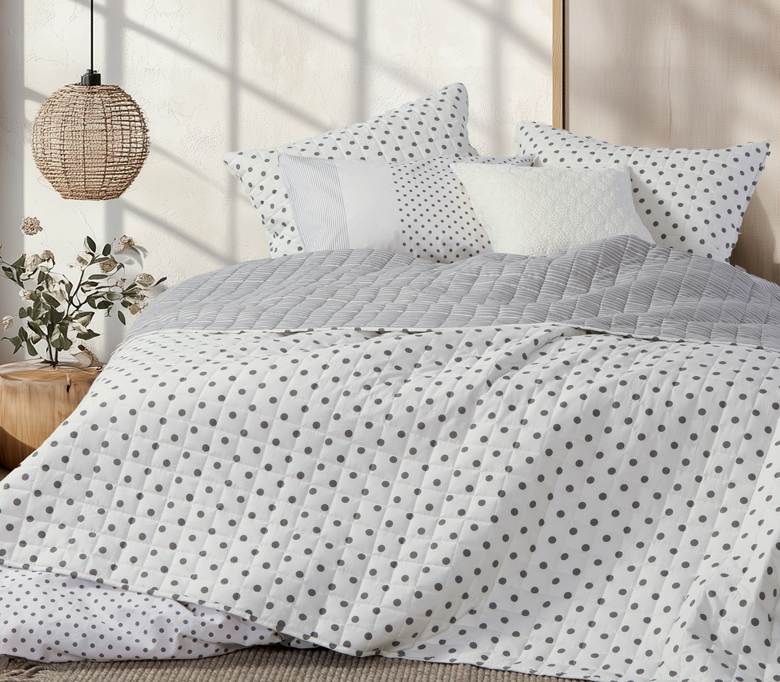 Κουβερλί Υπέρδιπλο  Nef-Nef Homeware Donter 230x240 Grey 