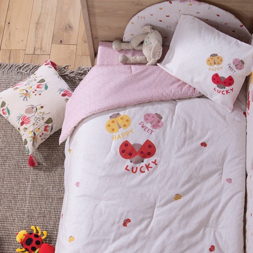 Βρεφικό Κουβερλί Nef-Nef Homeware Lady Bug 110Χ140 Ecru