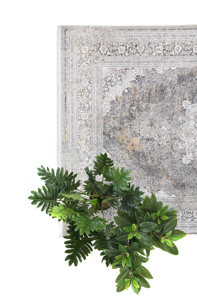 Μοντέρνο Χαλί Bamboo Silk 5989A L. Grey Anthracite Royal Carpet 160Χ230