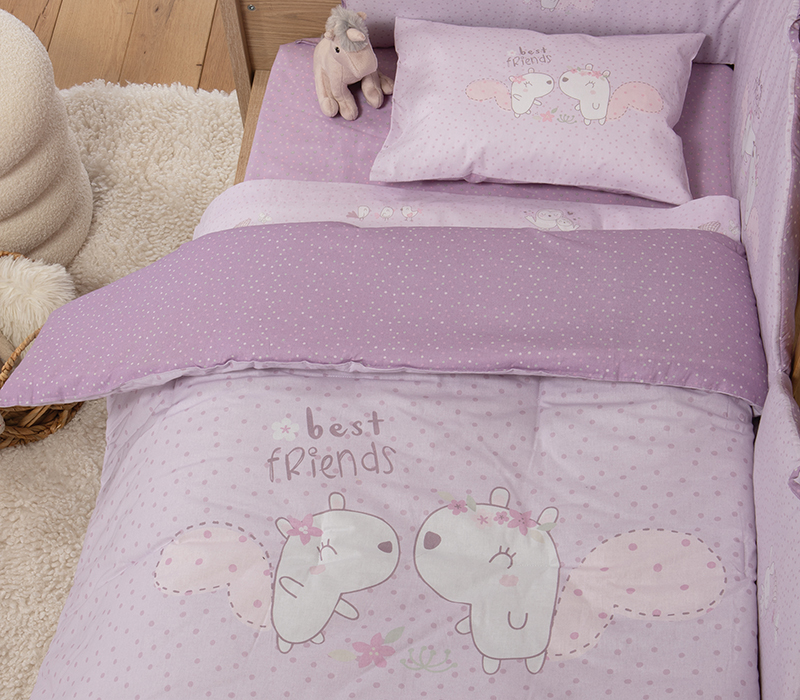 Βρεφικό Πάπλωμα Nef-Nef Homeware Best Friends 110x140 Mauve