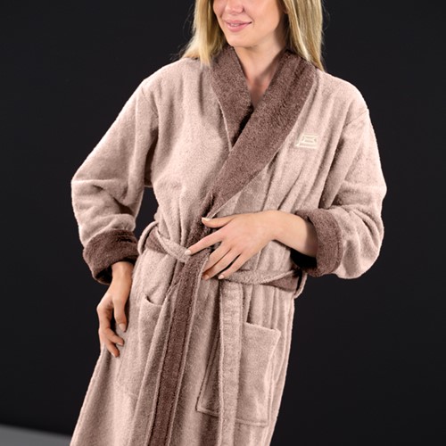 Μπουρνούζι Με Γιακά Guy Laroche Duo Mocca Large