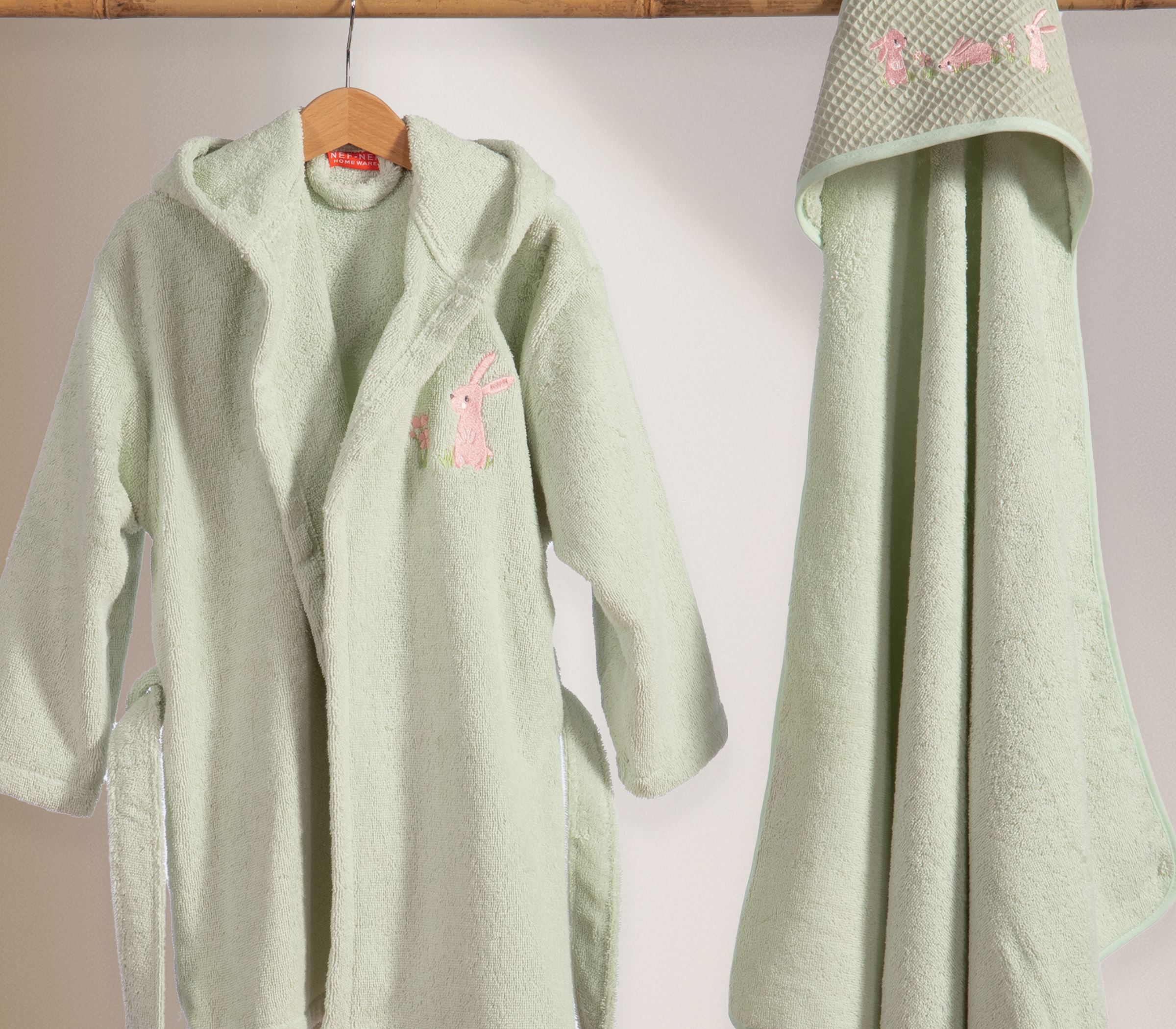 Βρεφική Κάπα Nef-Nef Homeware Country Bunny 75x75 Mint