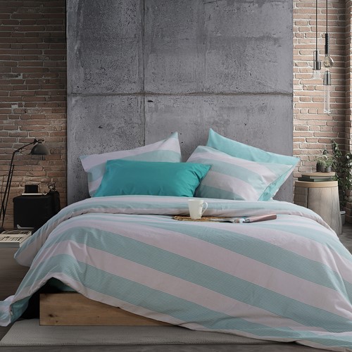 Σεντόνια Υπέρδιπλα Nef-Nef Homeware (Σετ) Casual Stripe 240Χ270 Petrol