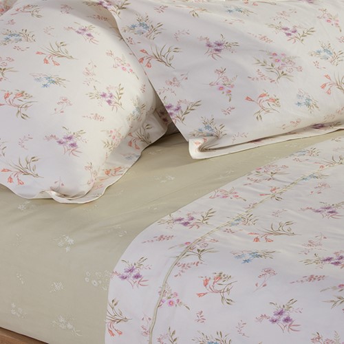 Παπλωματοθήκη Υπέρδιπλη Nef-Nef (Σετ) Vana 230x240 Ecru/Grey