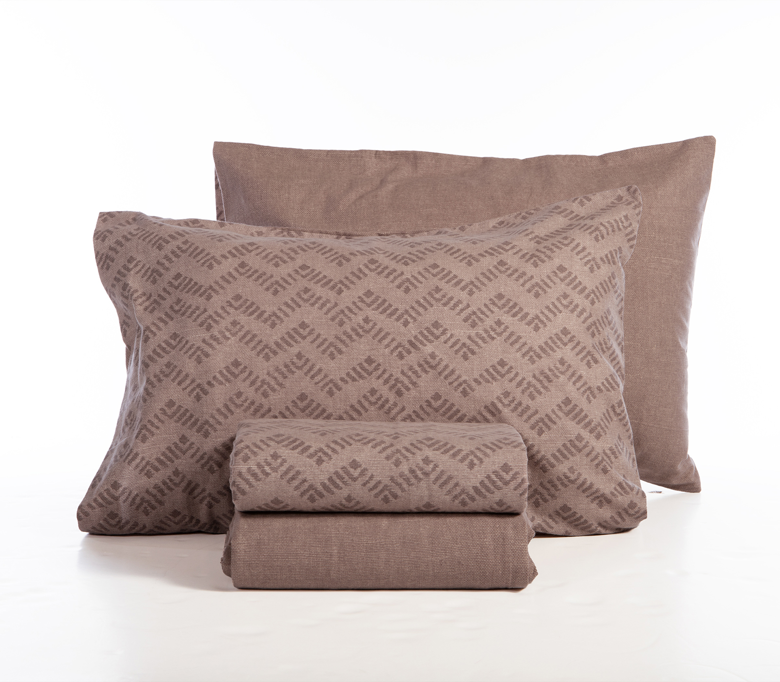 Σεντόνια Φανελένια Υπέρδιπλα Nef-Nef Homeware (Σετ) Otrando 240x260  Mocca