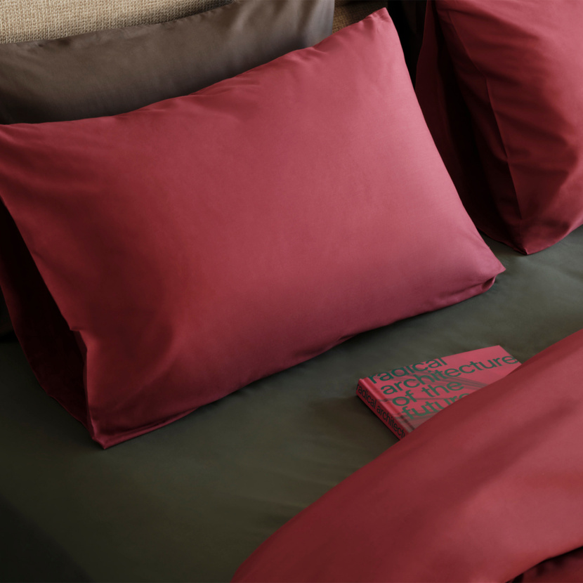 Ζεύγος Μαξιλαροθήκες Nef-Nef Homeware Basic 52Χ72 Bordo