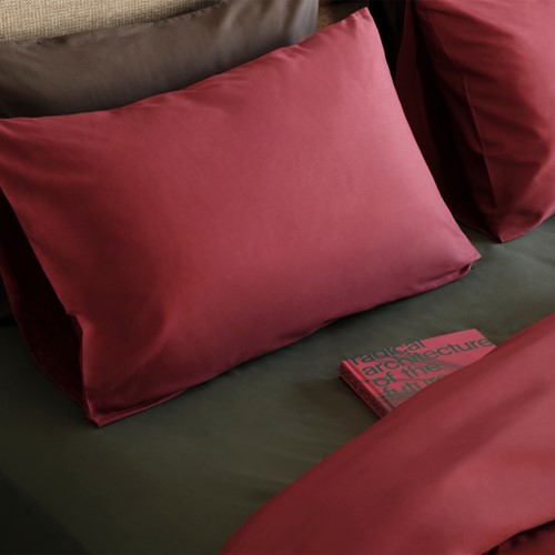 Ζεύγος Μαξιλαροθήκες Nef-Nef Homeware Basic 52Χ72 Bordo