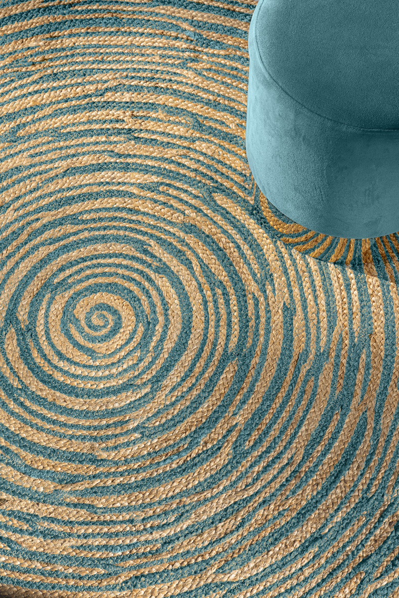 Χαλί Σαλονιού Guy Laroche Floral Azul 110 Round