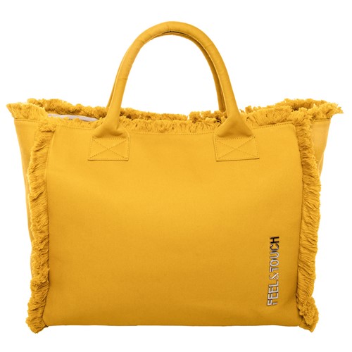 Τσάντα Ώμου Feel & Touch Caribbean Mustard 40x35x20cm