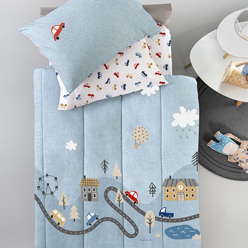 Παιδικό Κουβερλί Guy Laroche Roadtrip Sky 160Χ230 Suede