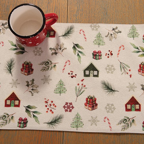 ΧΡΙΣΤΟΥΓΕΝΝΙΑΤΙΚΟ ΣΟΥΠΛΑ WHITE CHRISTMAS 33Χ48 NEF-NEF HOMEWARE