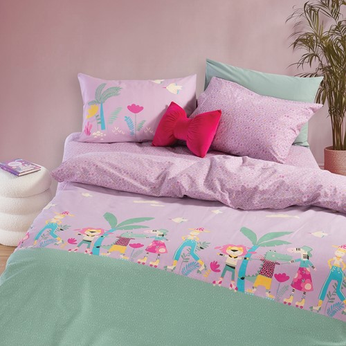 Παιδική Παπλωματοθήκη Nef-Nef Homeware (Σετ) Roller Friends 160Χ240 Mauve