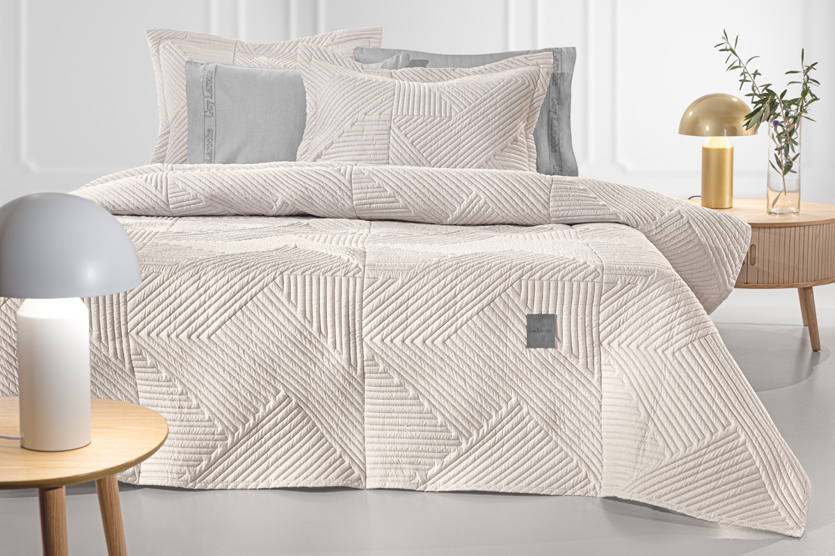 Κουβερλί Ημίδιπλο Guy Laroche (Σετ) Ziana Natural 180X240