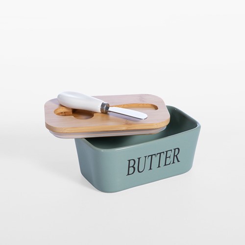 Δοχείο Βουτύρου Με Μαχαίρι Και Καπάκι Nef-Nef Homeware Brick Green