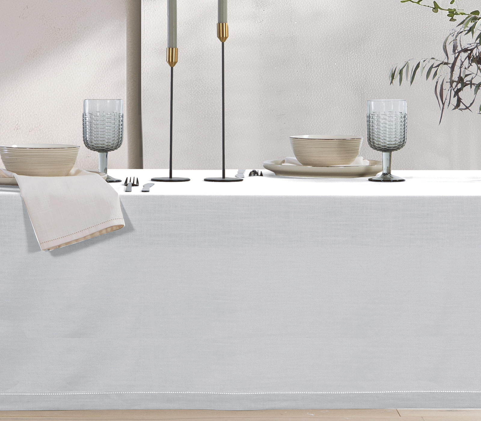 Τραπεζομάντηλο Nef-Nef Homeware Steady 150x180 White