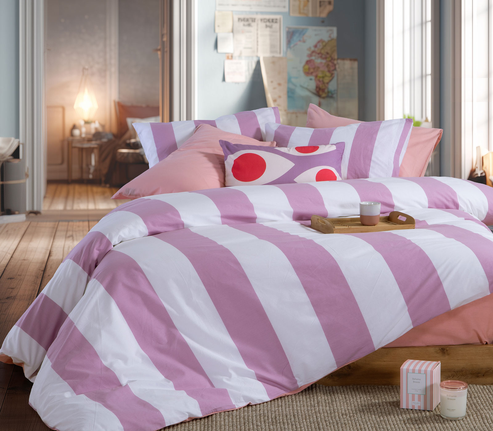 Σεντόνια Μονά Nef-Nef Homeware (Σετ) Casual Vertia 170x270 Mauve