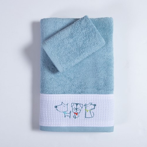 Παιδικές Πετσέτες Nef-Nef Homeware (2ΤΜΧ) Dog Life Blue