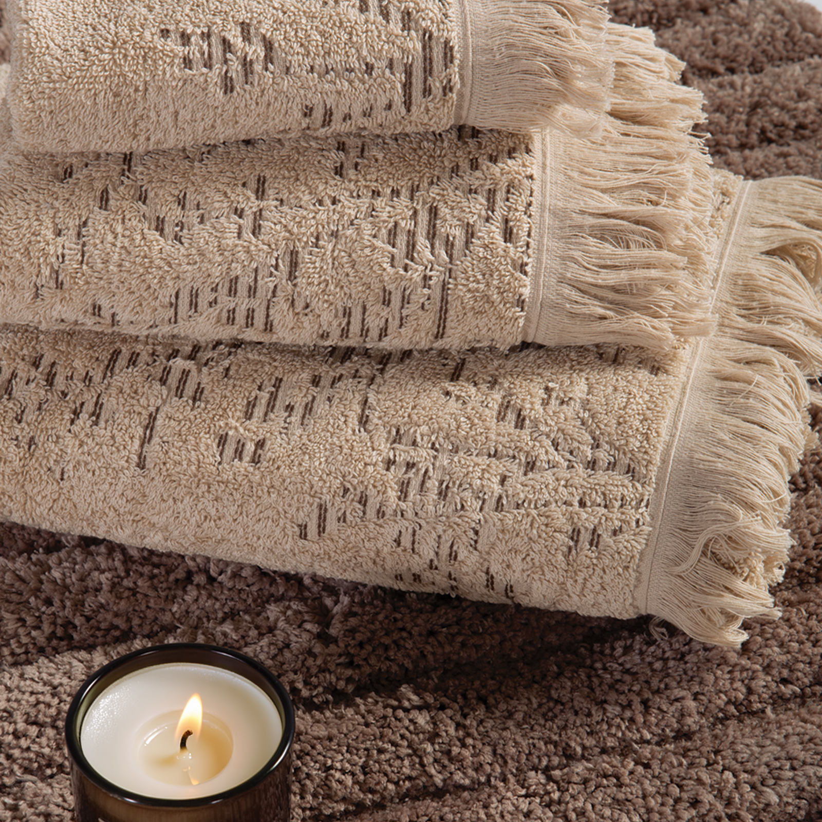 Πετσέτα Σώματος Nef-Nef Homeware Saron 70x140 Ecru
