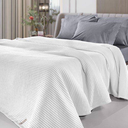 Κουβέρτα Πικέ Μονή Guy Laroche Eternity Snow White 160X240