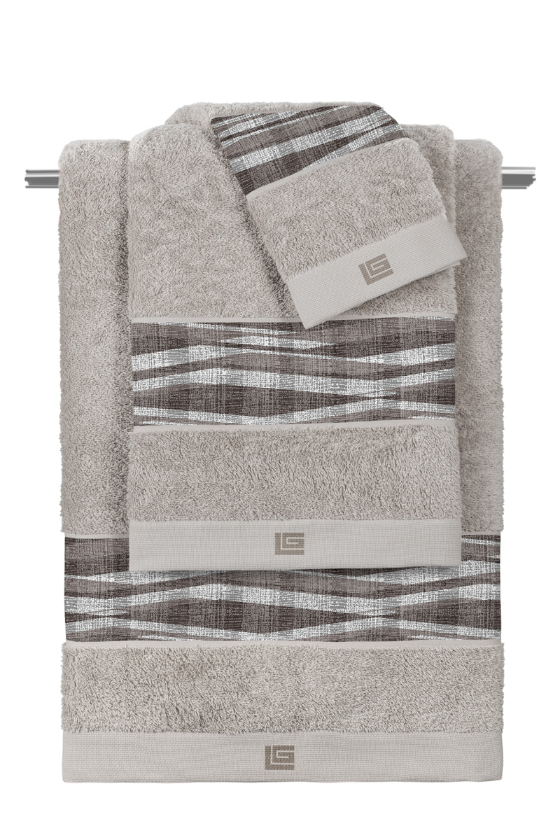 Σετ Πετσέτες Guy Laroche Active Taupe/Silver (3τμχ)  
