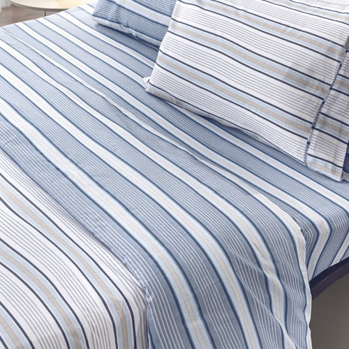 Σεντόνια Ημίδιπλα Guy Laroche (Σετ) Pinstripe Denim 180X265