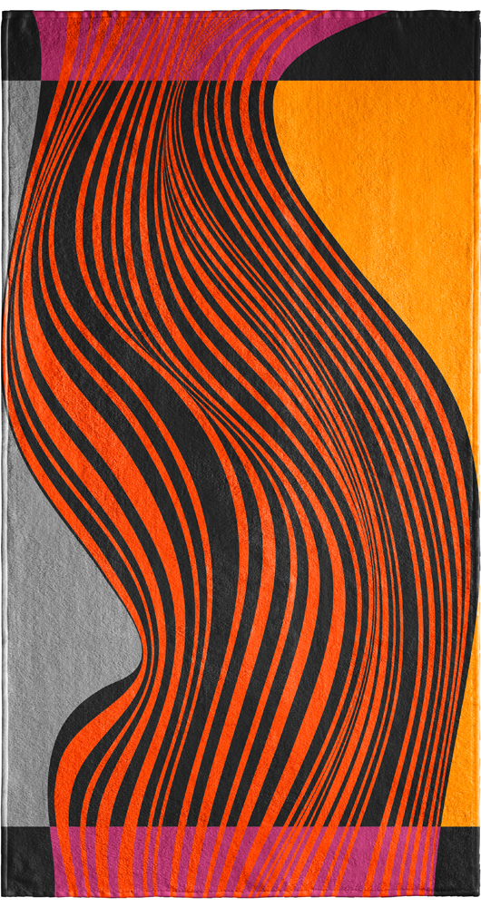 Πετσέτα Θαλάσσης Guy Laroche Velour Printed 2106 Orange 90X180