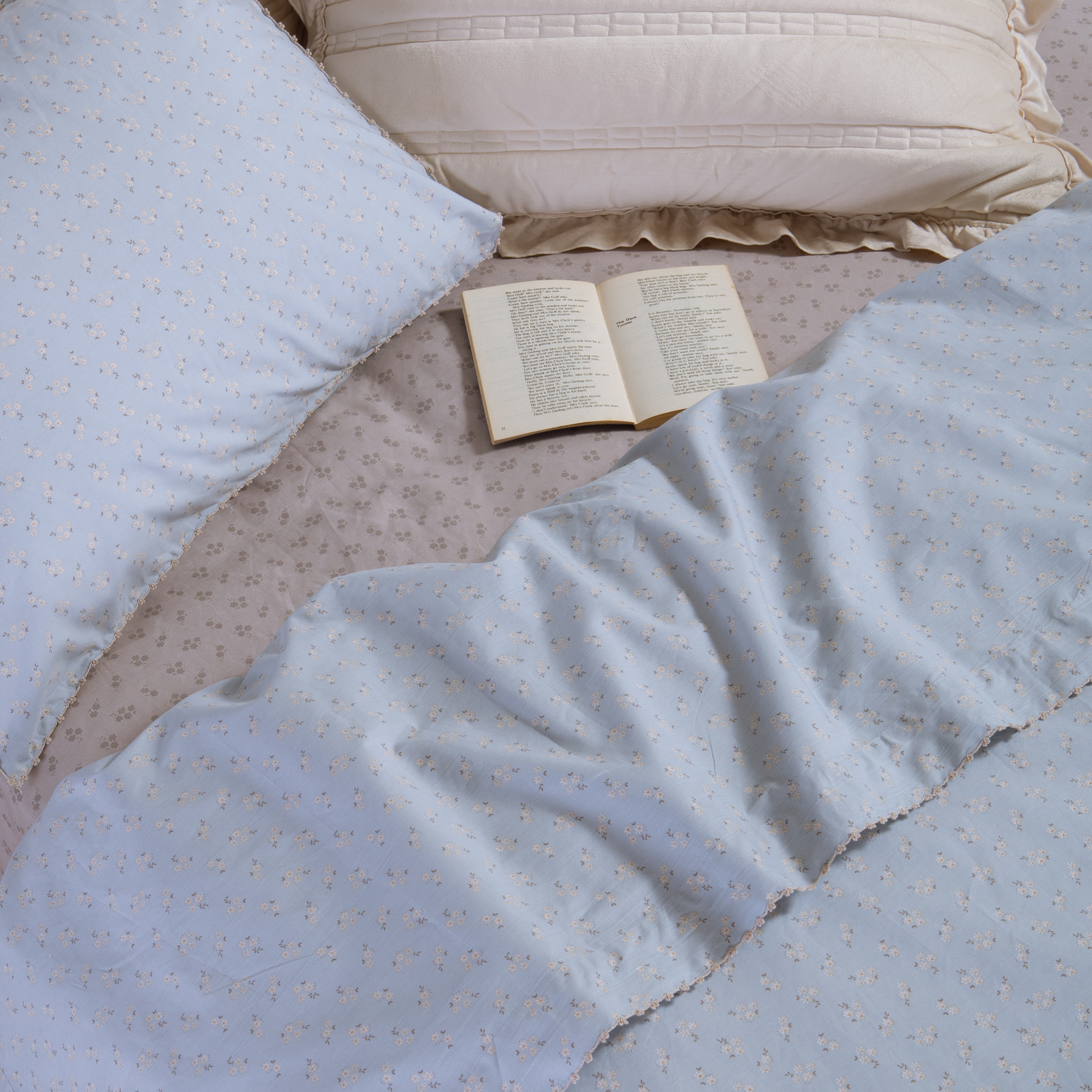 Υπέρδιπλα Σεντόνια Nef-Nef Homeware (Σετ) Βαμβακαρό Περκάλι Judith 240x270 Grey/Blue