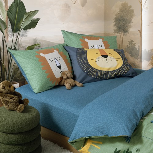 Παιδική Παπλωματοθήκη Nef-Nef Homeware (Σετ) Μονή Jungle Mania 160x240 Green